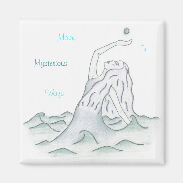 Imã Deusa Oceânica com Lua (Frente)