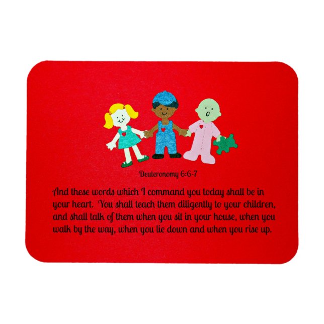 Ímã Deuteronomia 6:6-7 E estas palavras que eu comando (Horizontal)
