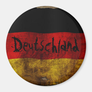 Imã Deutsch Flagge - Vintage...