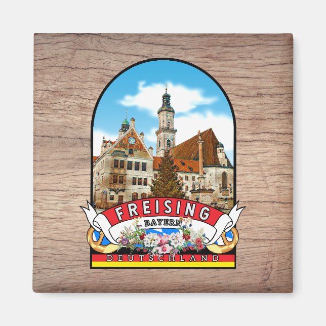 Imã Deutschland Freising Vintage souvenir (Frente)