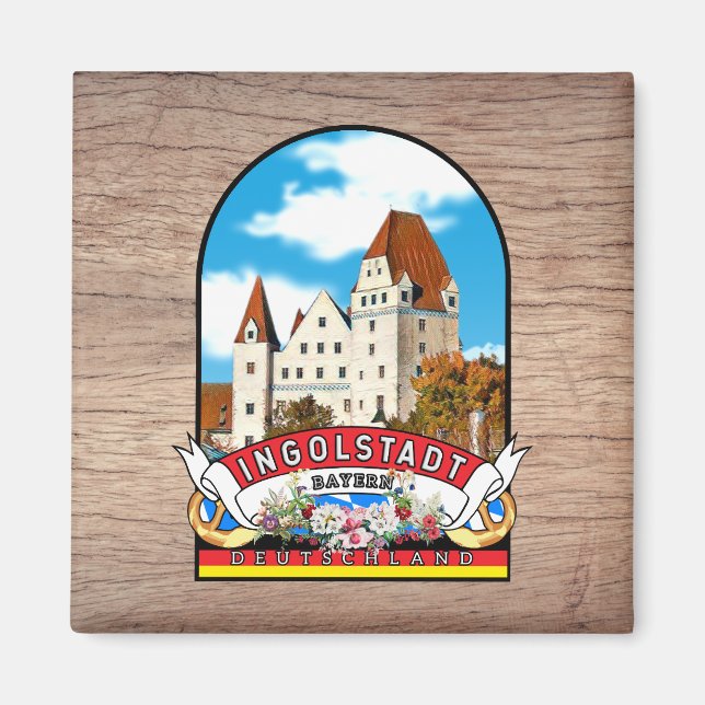 Imã Deutschland Ingolstadt Vintage souvenir (Frente)