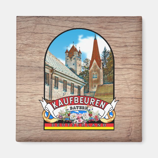 Imã Deutschland Kaufbeuren Vintage souvenir (Frente)