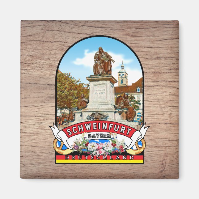 Imã Deutschland Schweinfurt Vintage souvenir (Frente)