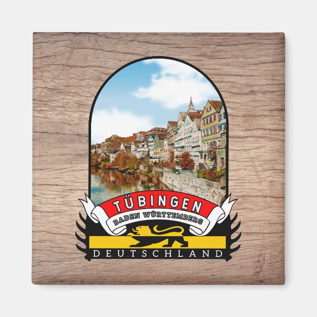 Imã Deutschland Tübingen Vintage souvenir (Frente)