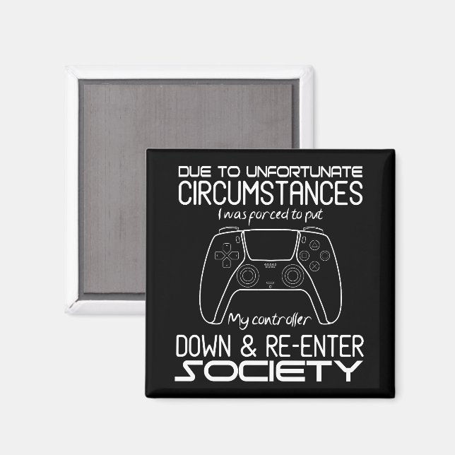 Imã Devido a Circunstâncias Infelizes Jogando Gamer Le (Front/Back)
