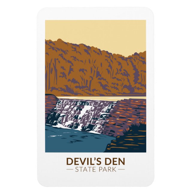 Ímã Devils Den State Park Arkansas Vintage (Vertical)