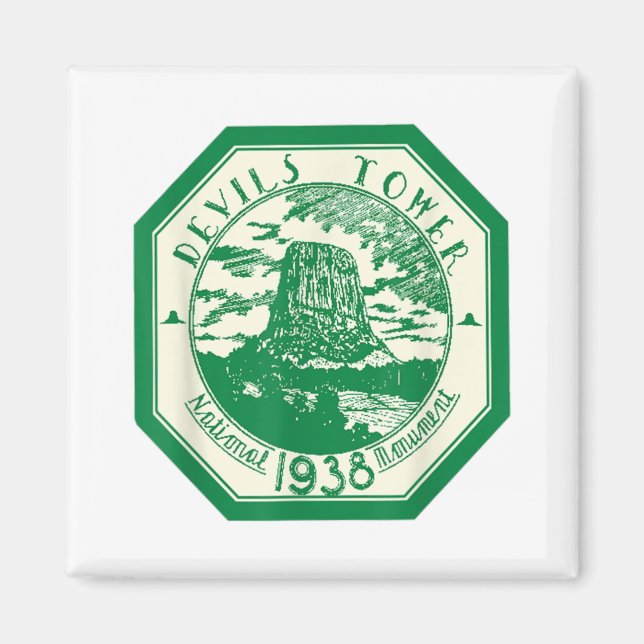 Imã DEVILS TOWER National Park T Shirt Hike Wand (Frente)