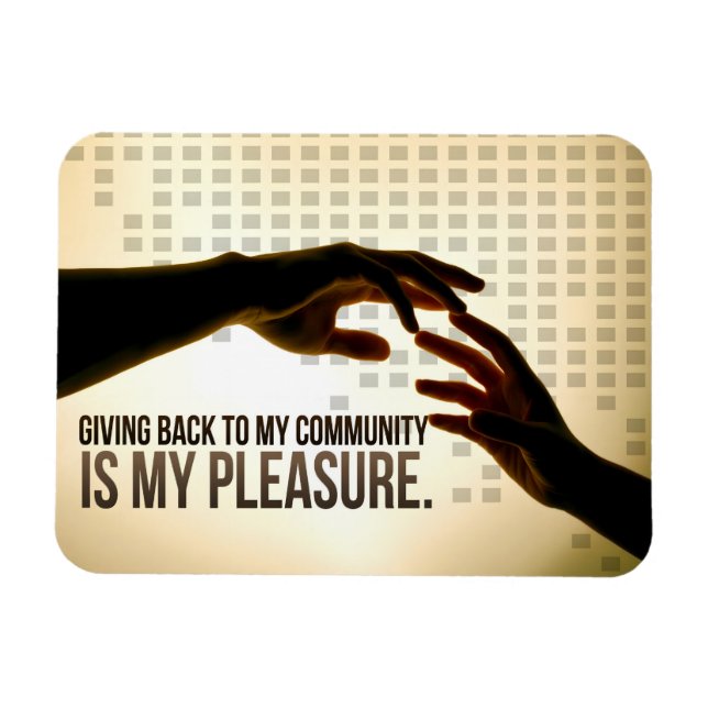 Ímã "Devolver é prazer" Afirmação de Motivação (Horizontal)