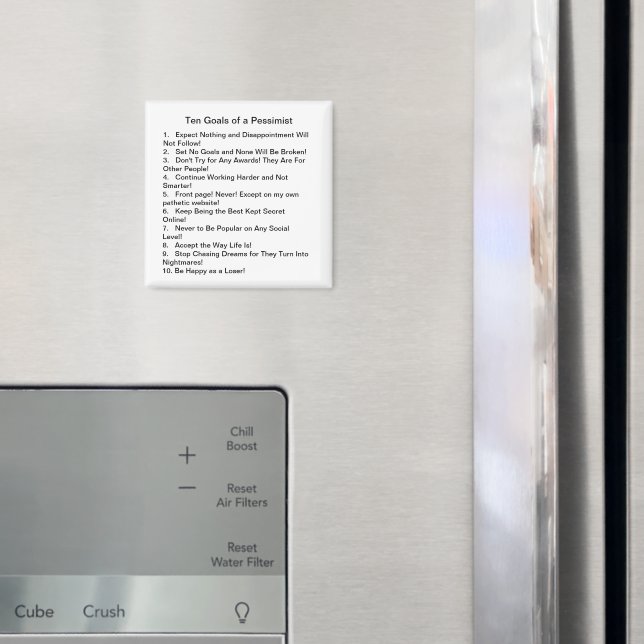 Imã Dez objetivos de um pessimista (In Situ (Fridge))