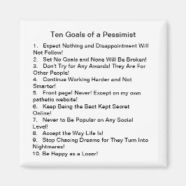 Imã Dez objetivos de um pessimista