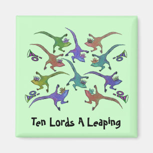 Imã Dez senhores Um Leaping Ímã