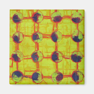 Imã Dezesseis sois amarelos da Hot Fiery Abstrato