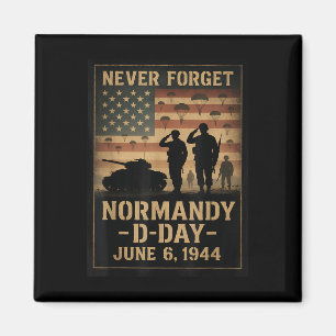 Imã Dia D 81º Aniversário Normandia 1944 Tributo Milit