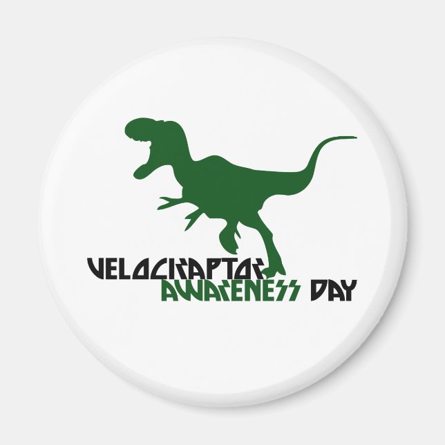 Imã Dia da Consciência do Velociraptor (Frente)