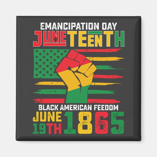 Imã Dia da Emancipação Juneteenth Liberdade Negra Amer (Frente)