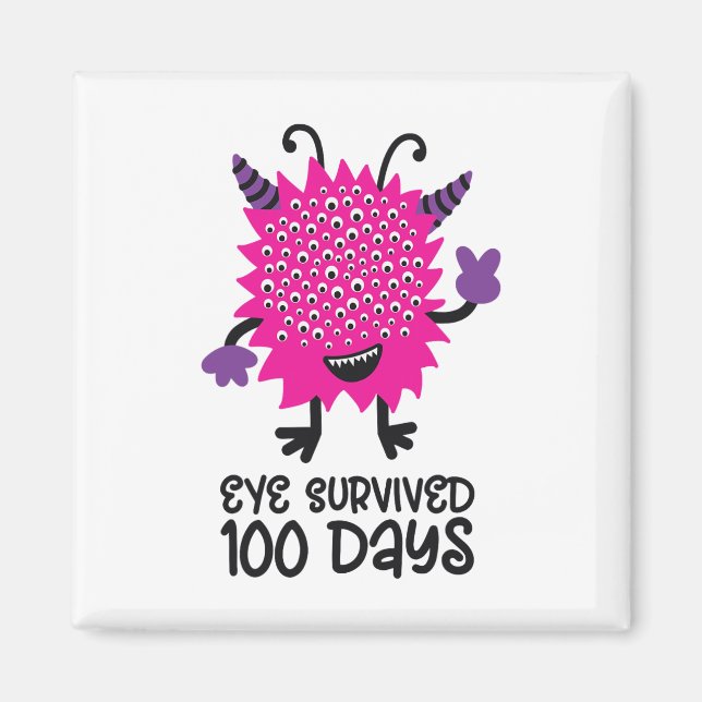 Imã Dia Da Escola Meninas Monstras Os Olhos Sobreviver (Frente)