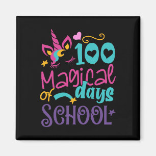 Imã Dia Da Escola Unicórnio 100 Dias Mágicos Professor