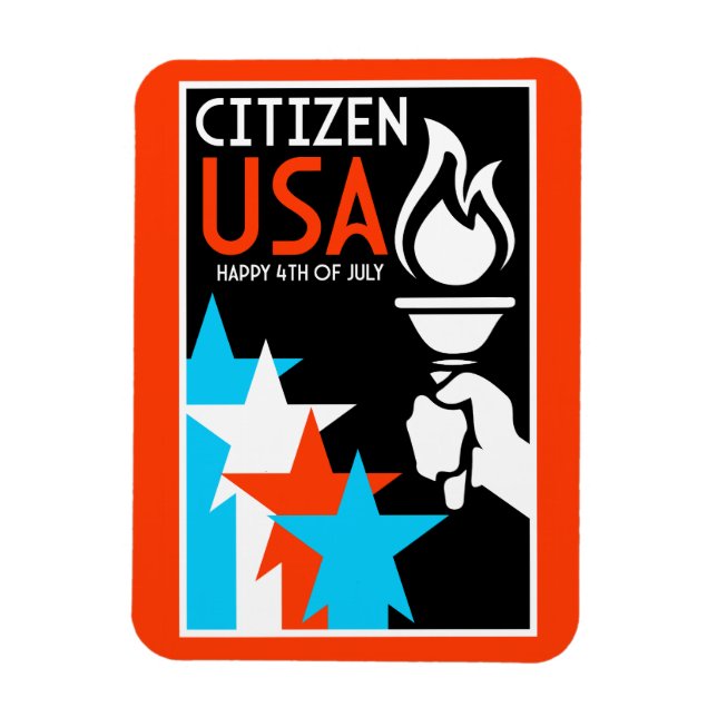 Ímã Dia da Independência Americana (Vertical)