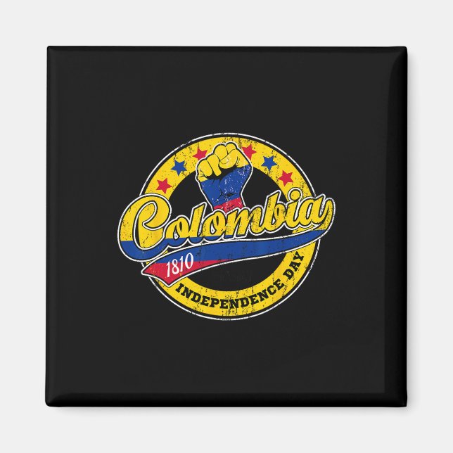 Imã Dia da Independência Bandeira da Colômbia Estilo R (Frente)