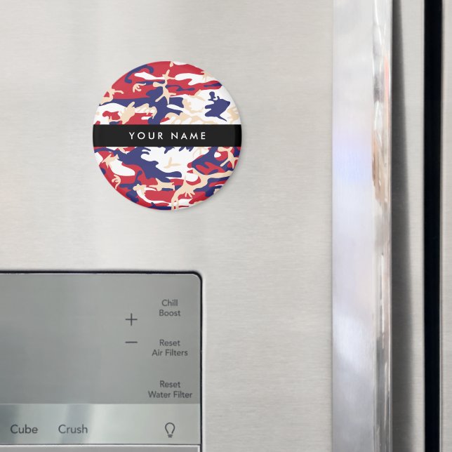 Imã Dia da Independência Camuflagem Seu nome Personali (In Situ (Fridge))