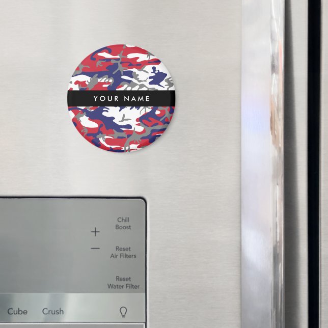 Imã Dia da Independência Camuflagem Seu nome Personali (In Situ (Fridge))