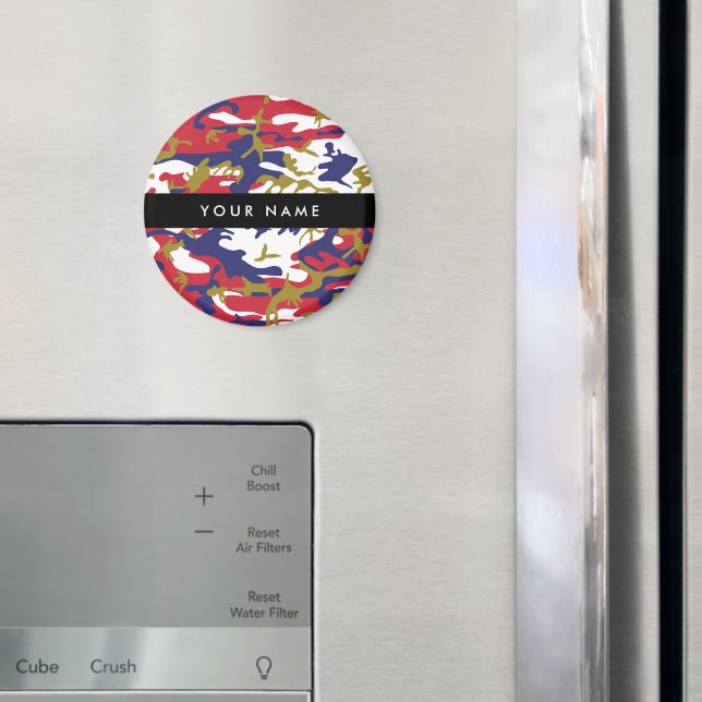 Imã Dia da Independência Camuflagem Seu nome Personali (In Situ (Fridge))