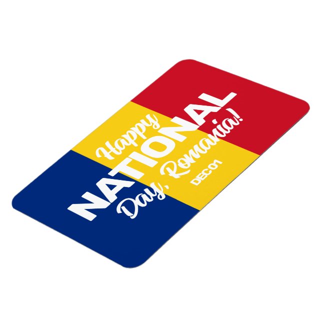 Ímã Dia da Independência da Romênia Bandeira Nacional  (Left Side)