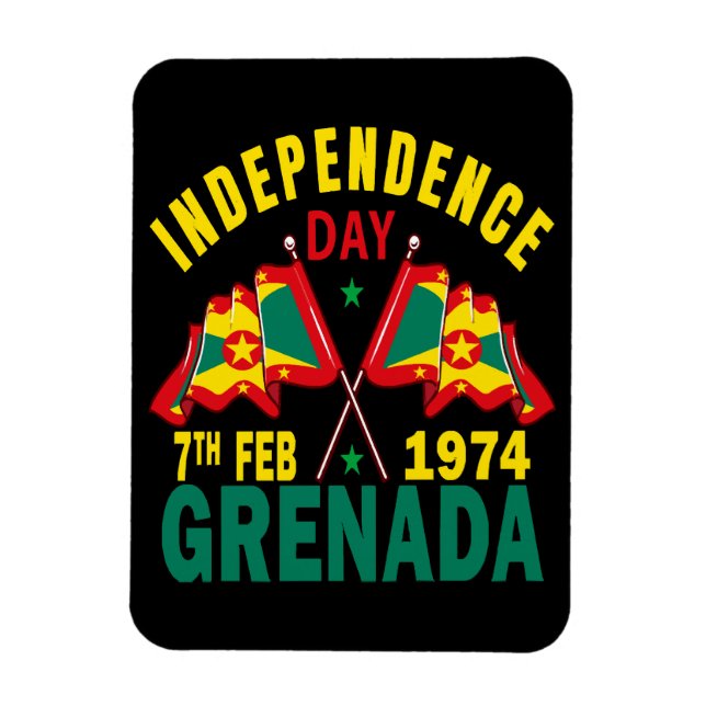 Ímã Dia da Independência de Granada (Vertical)