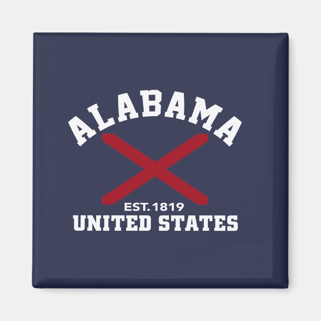 Imã Dia da Independência do estado de Alabama Est 1819 (Frente)