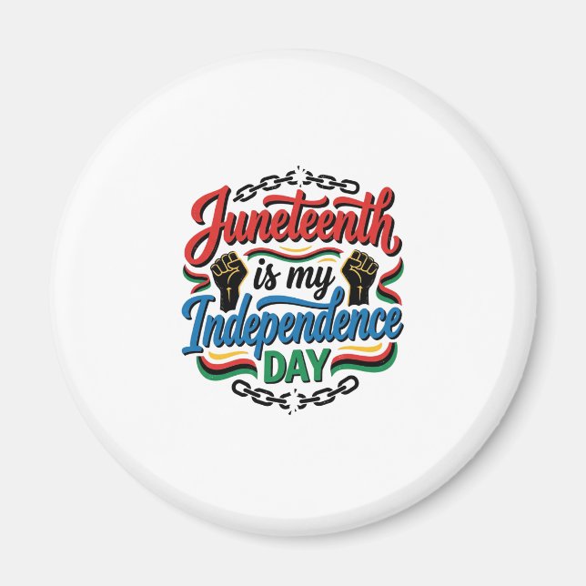 Imã Dia da Independência Juneteenth Design de Camisa V (Frente)