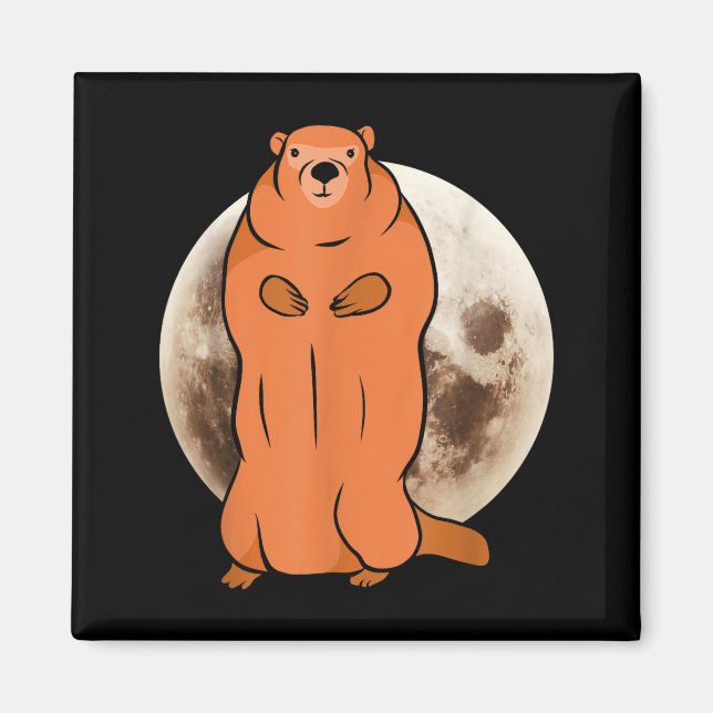 Imã Dia da Marmota Lua Cheia Marmota _2 (Frente)