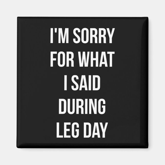 Imã Dia Da Perna, Desculpe Pelo Que Eu Disse. (Frente)