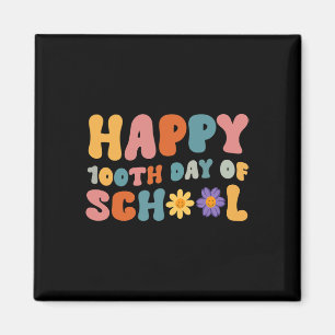 Imã Dia Da Professora Retro Groovy Feliz 100 Dias