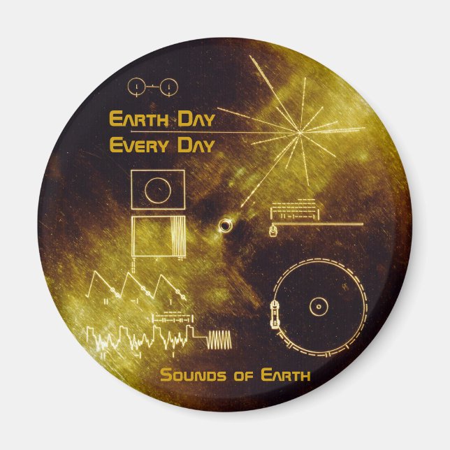 Imã Dia da Terra 2012 - Disco de ouro Sons da Terra (Frente)