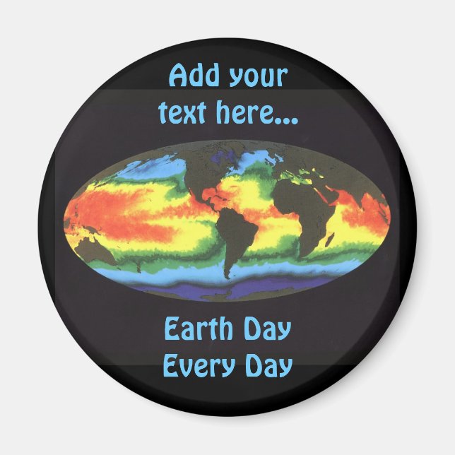 Imã Dia da Terra 2012 - Temperatura global da superfíc (Frente)