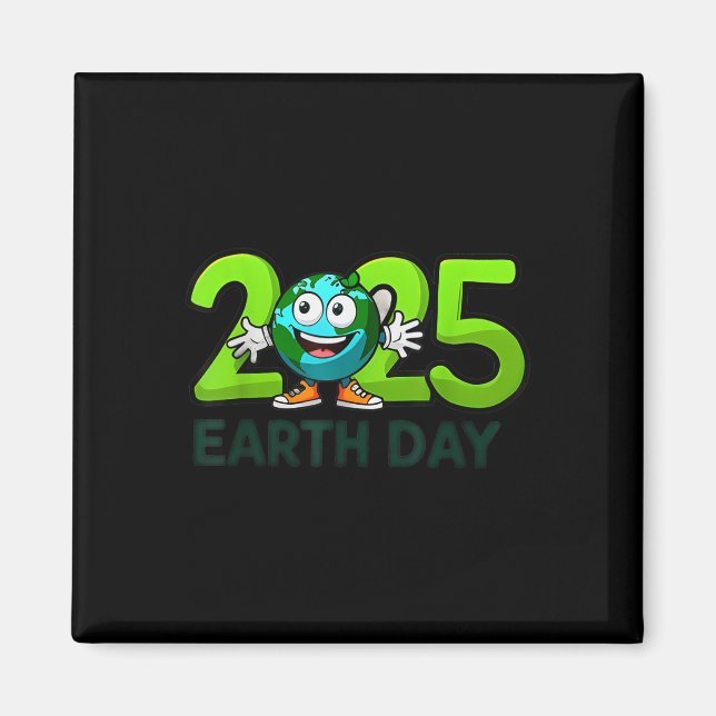 Imã Dia da Terra 2025 Crianças de Aniversário do Dia d (Frente)