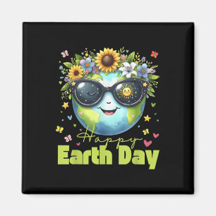 Imã Dia da Terra Engraçado 2025 Salve o Planeta Cute S