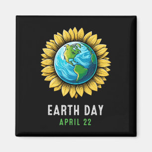 Imã Dia da Terra Feliz Dia da Terra Girassol Terra Cri