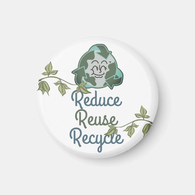 Imã Dia da Terra, reduzir o reciclar de reutilização,  (Frente)