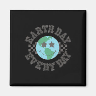 Imã Dia da Terra Retrófica Todos os Dias Sorria Face D