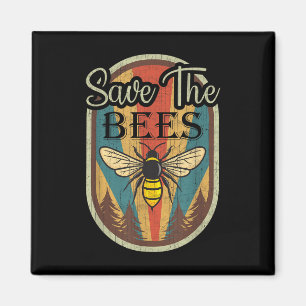 Imã Dia da Terra Salve As Abelhas Gráfico Retroativo D