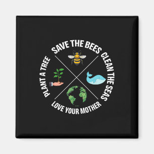 Imã Dia da Terra Salve As Abelhas Plantam Mais Árvores