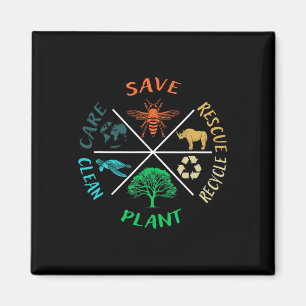 Imã Dia da Terra Salve As Abelhas Plantam Mais Árvores