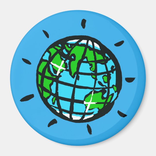 Imã Dia da Terra - Terra Planeta - Conservação - Ecolo (Frente)