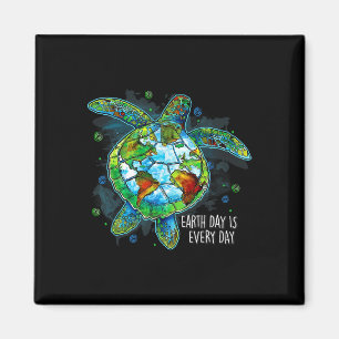 Imã Dia da Terra Todos Os Dias Tartaruga Marinha Engra