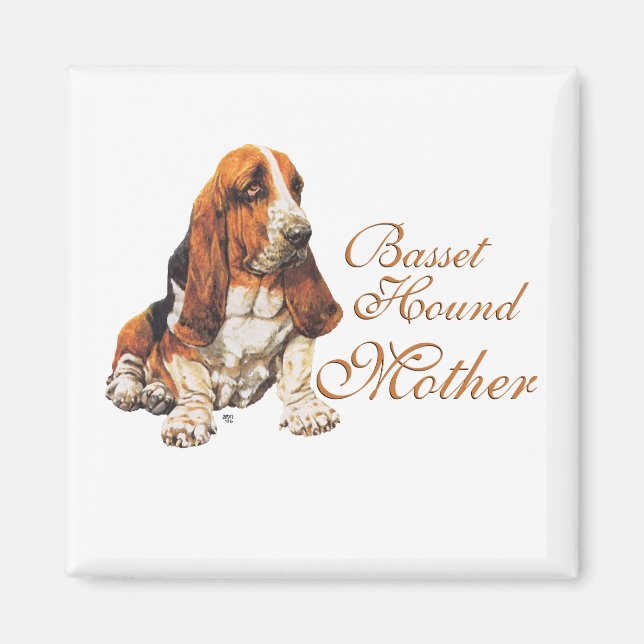 Imã Dia das Mães Basset Hound (Frente)