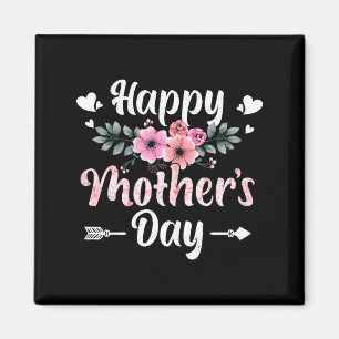 Imã Dia das mães feliz feminino com floral mãe mamãeMu