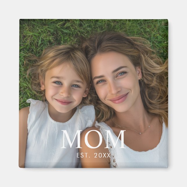 Imã Dia das Mães Foto Estabelecida pela Mamãe (Frente)