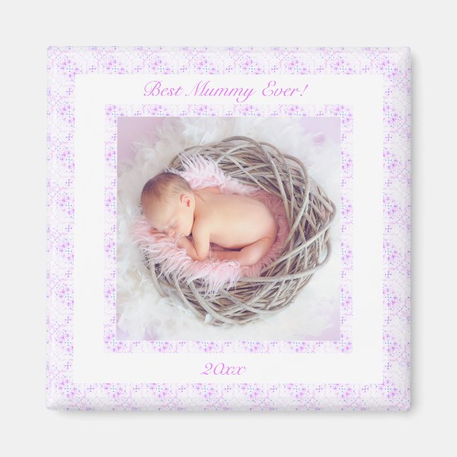 Imã Dia das Mães Lilás Rosa Melhor Múmia Alguma Vez Do (Frente)