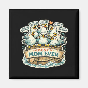 Imã Dia das Mães Mãe Gritando Gaivota Funny Oceano